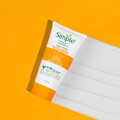 Simple Protect N Glow Vitamin C Brighten Clay Mask, 50g