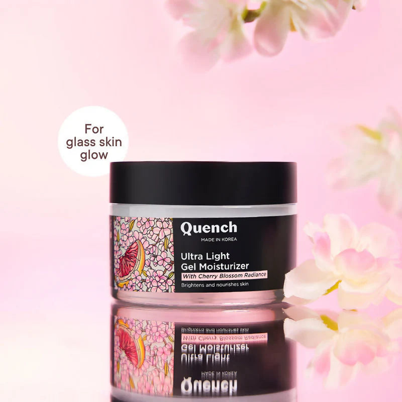 Quench Ultra Light Gel Moisturizer With 2% Niacinamide & Cherry Blossom For Intense Brightening - 50 ml
