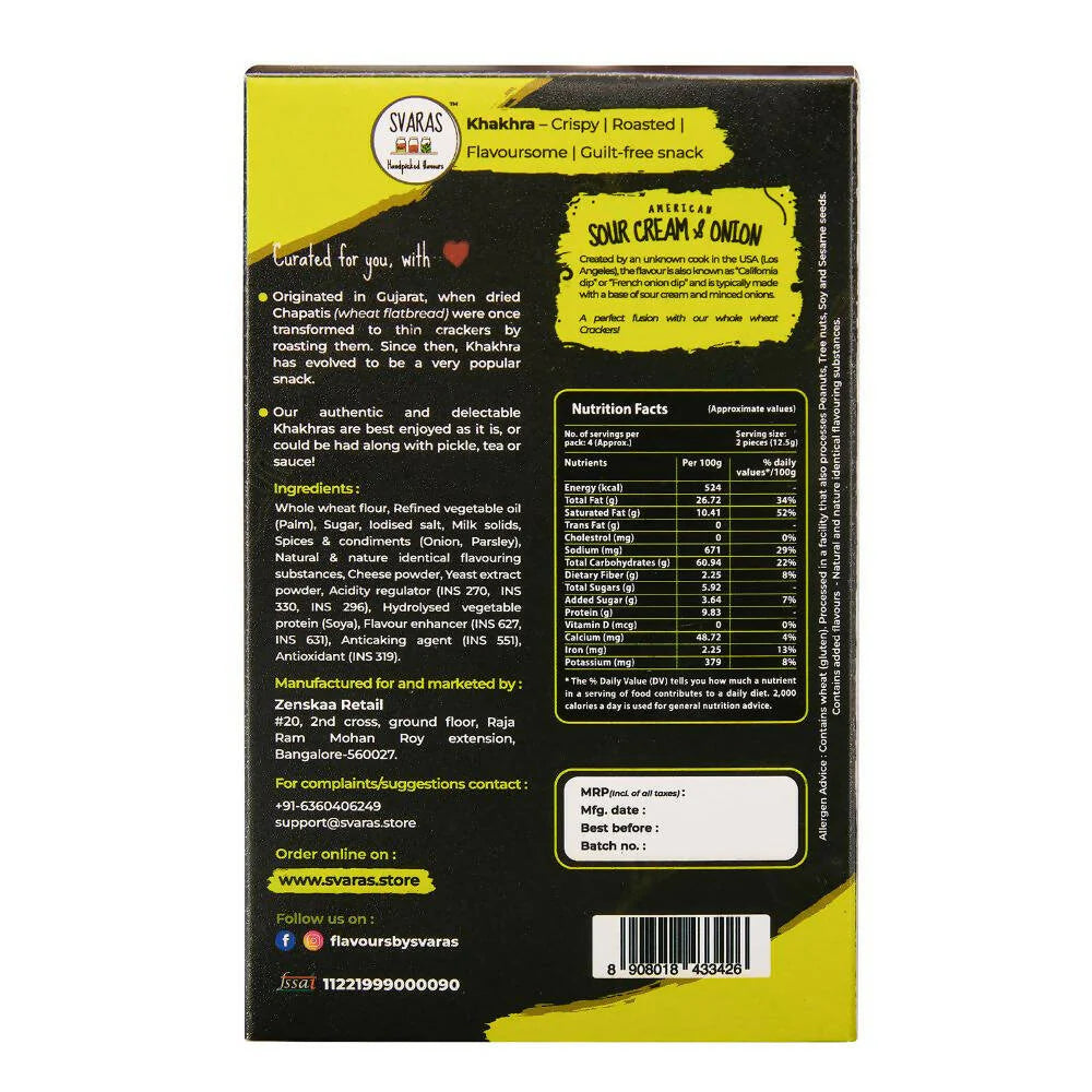 Svaras American Sour Cream & Onion Khakhra