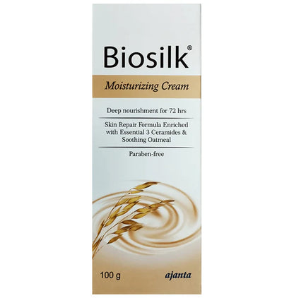Biosilk Moisturizing Cream with Oatmeal & Ceramides - 100 gm