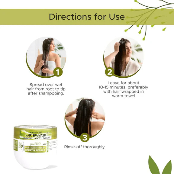 Purobio Sulphate Free Keratin Rebuild Hair Mask - 500 ml