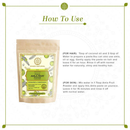 Khadi Natural Organic Amla Fruit Powder - 100 gm