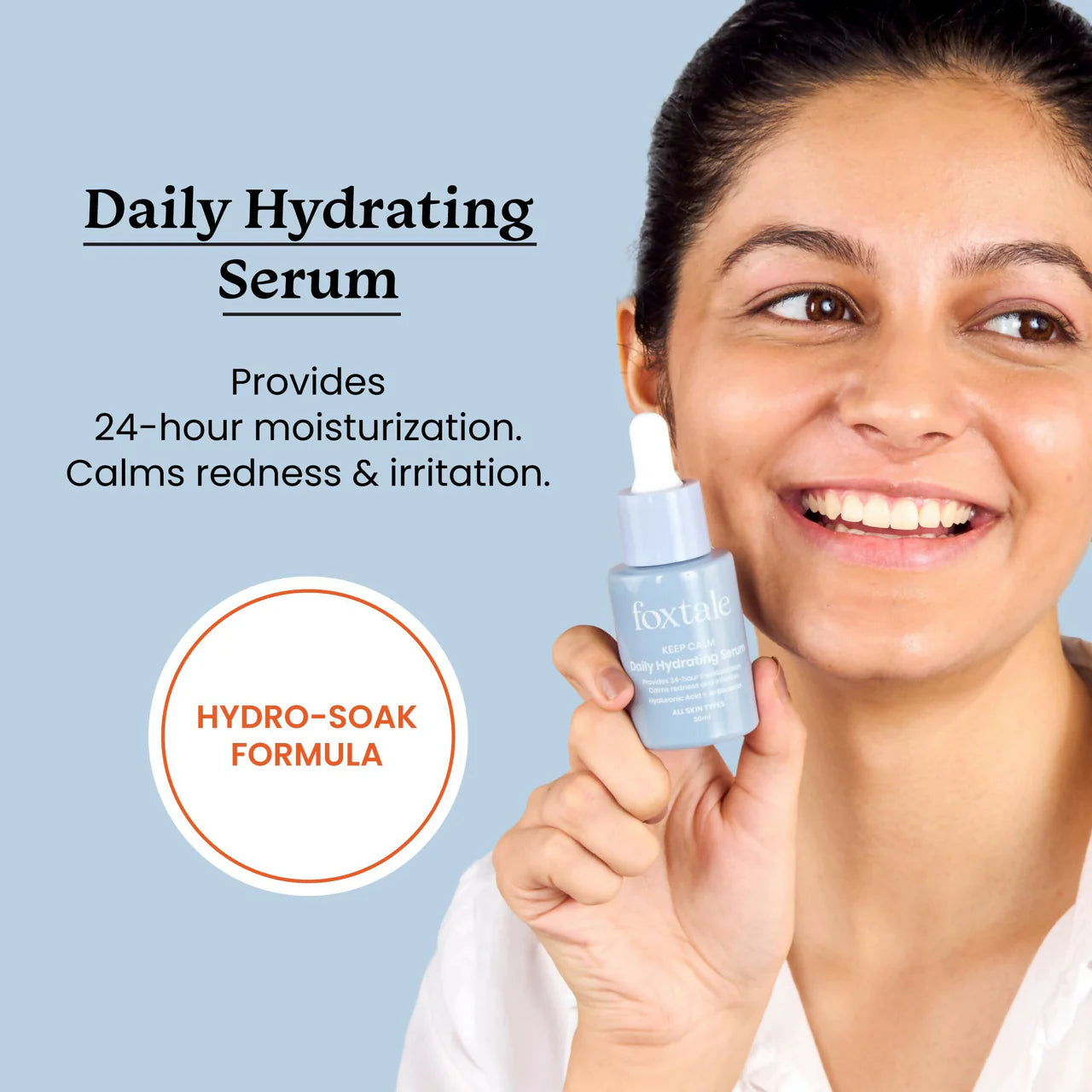 Foxtale Daily Hydrating Serum With Hyaluronic Acid - For Plump & Glowing Skin