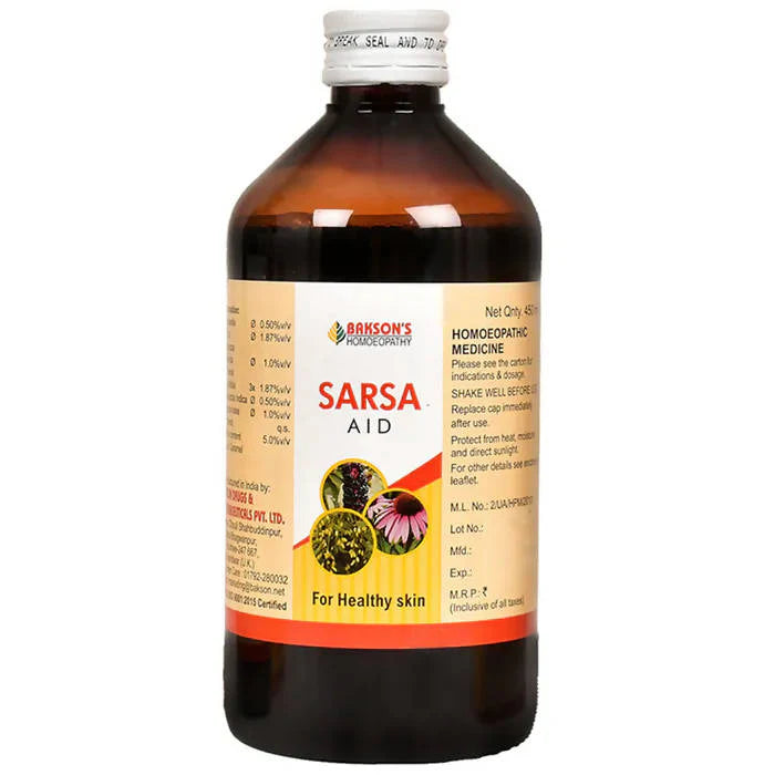 Bakson's Homeopathy Sarsa Aid Syrup