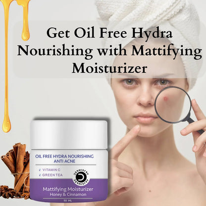 Dermistry Anti Acne Mattifying Moisturizer & Anti Acne Face Serum - combo