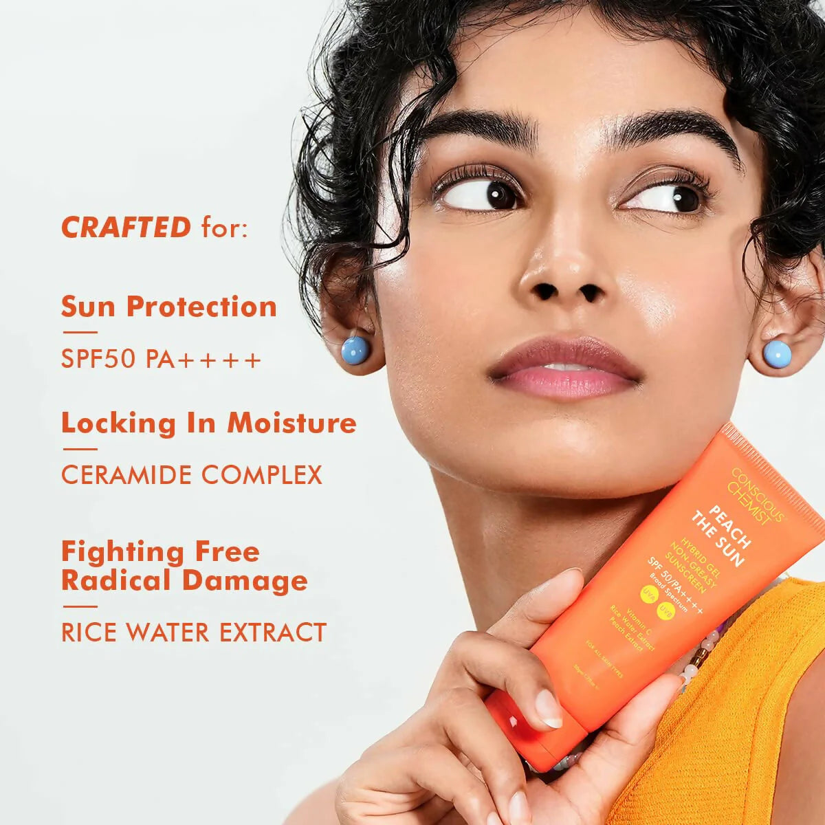 Conscious Chemist Peach The Sun Hybrid Gel Sunscreen SPF 50 PA