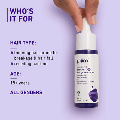 Plum Rosemary & 3% Redensyl Hair Growth Serum - 30 ml