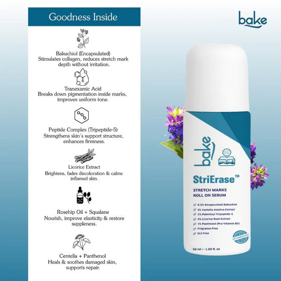 Bake StriErase™ Stretch Marks Removal Roll-On Serum - 50 ml