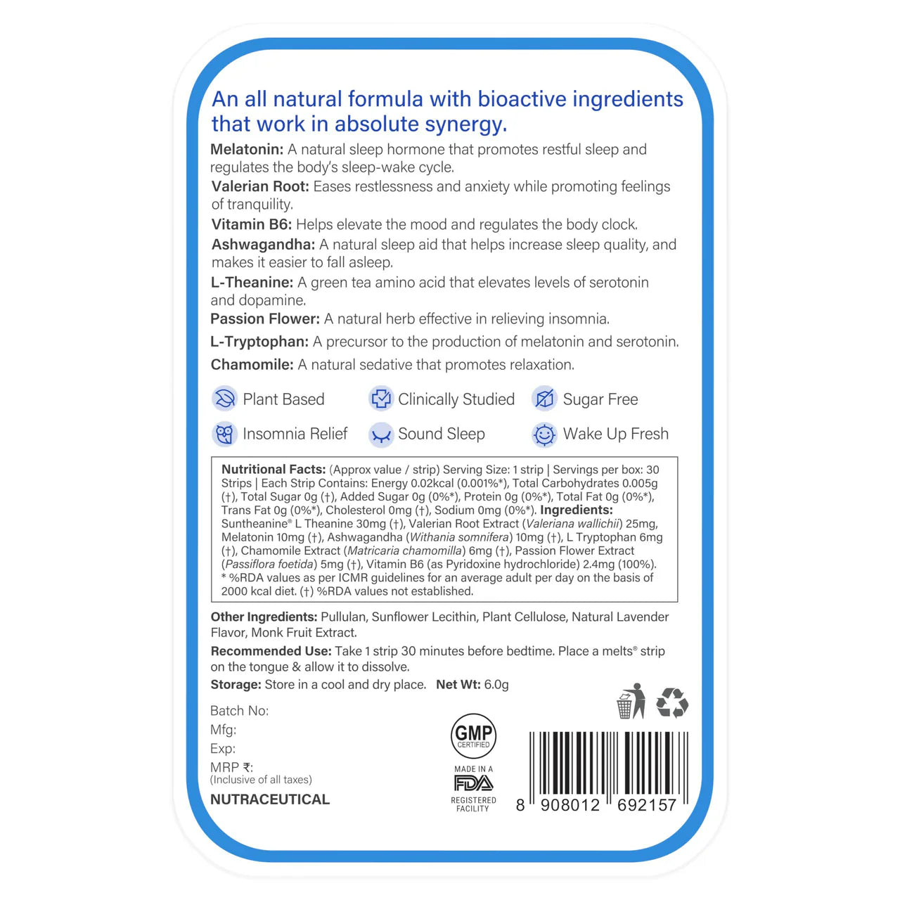 Wellbeing Nutrition Melts Restful Sleep & Instant Energy Oral Strips Combo