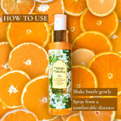 Vedic Valley Face Mist & Toner With Blue Light Filters Orange Blossom - 100 ml
