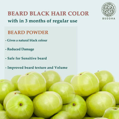 Buddha Natural Beard & Moustache Black Color - 50 gm