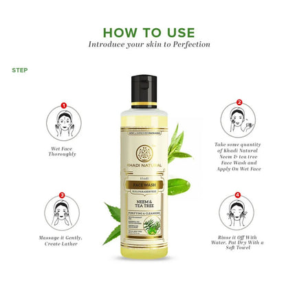 Khadi Natural Neem & Teatree Face Wash - 210 ml