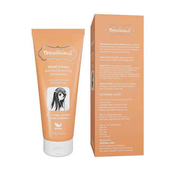 Teenilicious Hand Cream With Acai Berry Oil & Pomegranate - 60 gm