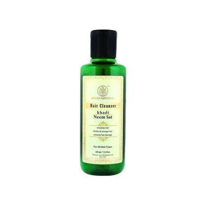 Khadi Natural Hair Cleanser Khadi Neem Sat - 210 ml