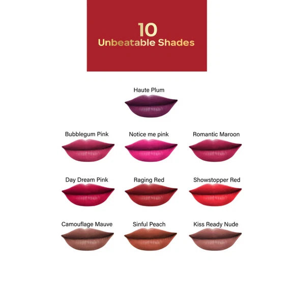 Faces Canada 3 in 1 LongStay Matte Lipstick - Day Dream Pink 02 - 2 gm