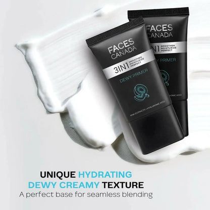 Faces Canada 3in1 Dewy Primer - Instant Smooth & Dewy Perfection - 30 gm