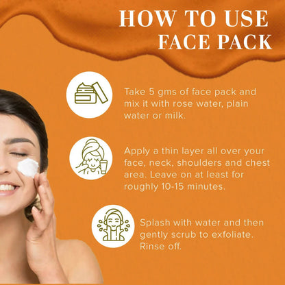 Khadi Natural Rose & Papaya Face Scrub + Sandal & Rose Face Pack - combo