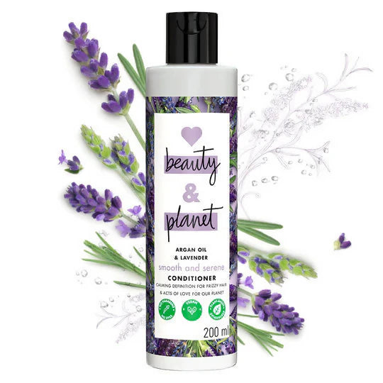 Love Beauty And Planet Argan Oil And Lavender Anti Frizz Shampoo Conditioner & Hair Serum Combo - combo