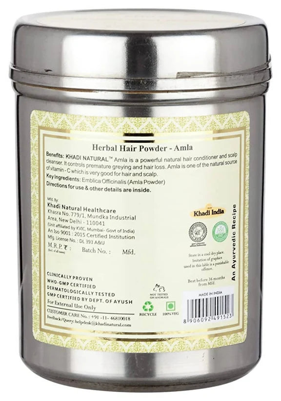 Khadi Natural Herbal Amla Hair Powder - 150 gm