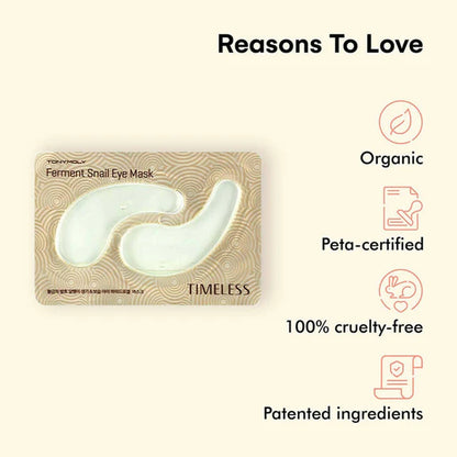 Tonymoly Timeless Ferment Snail Eye Mask - Korean Skincare - 10 gm