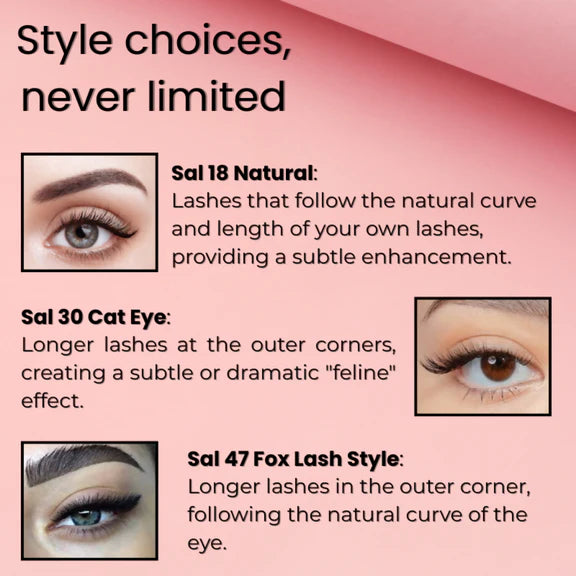 BOBI Self Adhesive Eyelashes SA47 Fox Lash Style – Outer Edge Lift - 1 pair