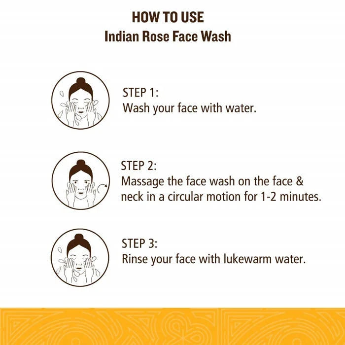 Soultree Indian Rose Face Wash With Turmeric & Honey - 120 ml