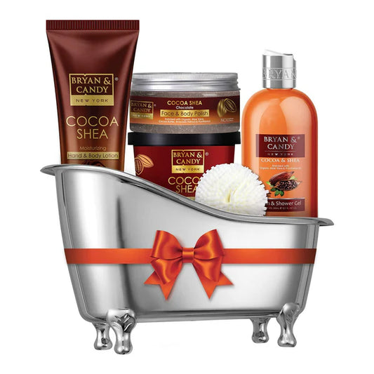 Bryan & Candy Cocoa Shea Bath Tub Collection Gift Set Kit - combo