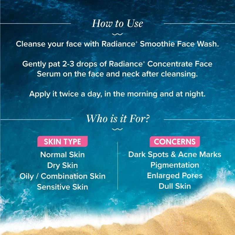 Aqualogica Radiance+ Concentrate Face Serum - 30 ml