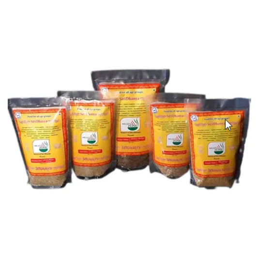 Millet Zone Siridhanya Millets Grain Unpolished & Organic Combo of Little, Foxtail, Kodo, Barnyard, and Browntop 5 Positive Millets - Combo