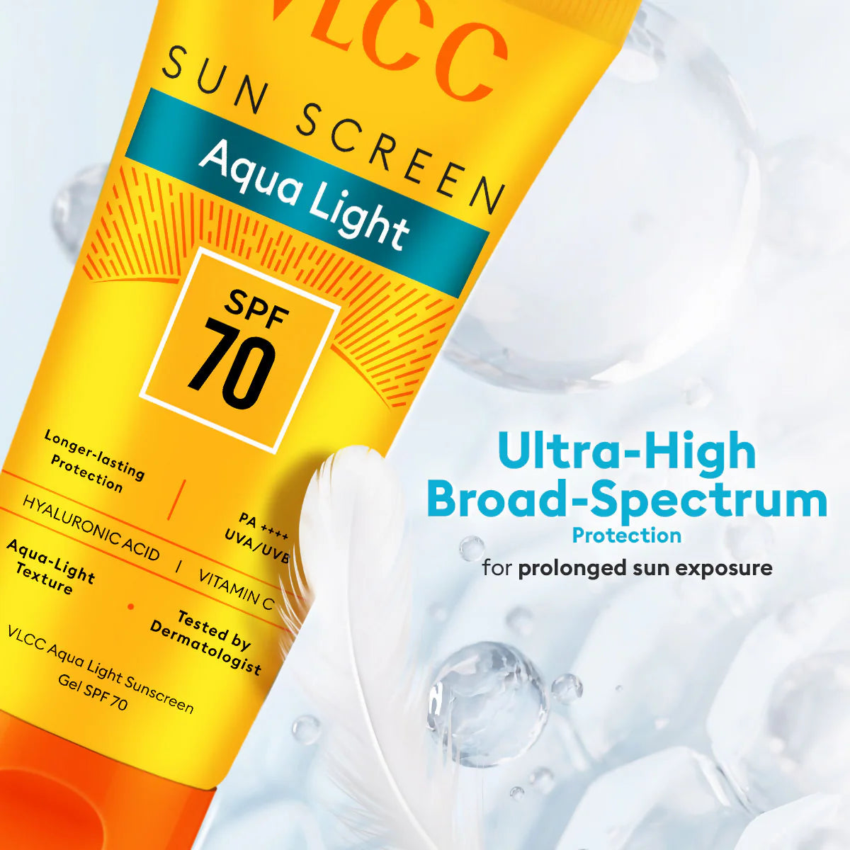 VLCC Aqua Light Sunscreen Gel SPF 70 PA++++ - 100 gm