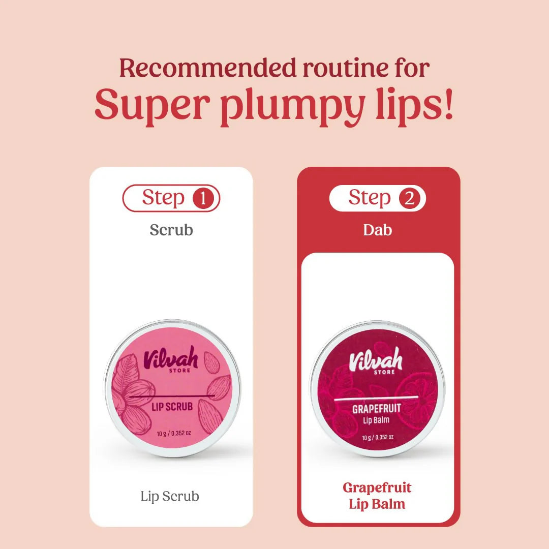 Vilvah Store Grapefruit Lip Balm Enriched With Shea Butter