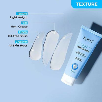 SOKU Oil Free Face Moisturizer Cream - 100 ml
