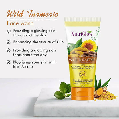 NutriGlow Wild Turmeric Face Wash - 65 ml