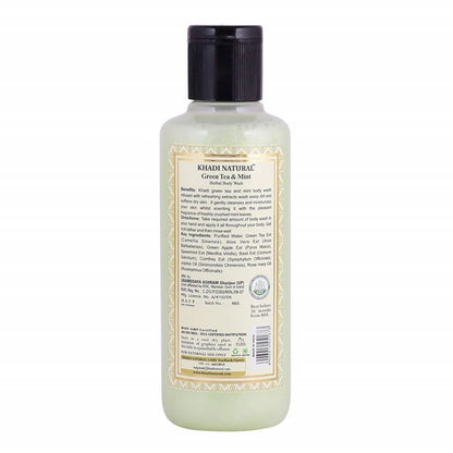 Khadi Natural Green Tea & Mint Herbal Body wash - 210 ml