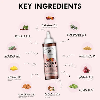 Aromatique Batana Oil Enriched with Rosemary, Argan, Onion, Castor Oil & More - 200 ml
