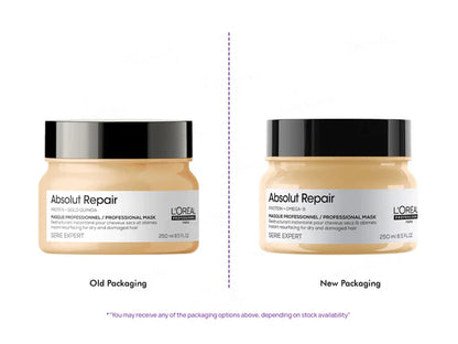 L'Oreal Paris Absolut Repair Hair Mask With Protein & Gold Quinoa - 250 gm