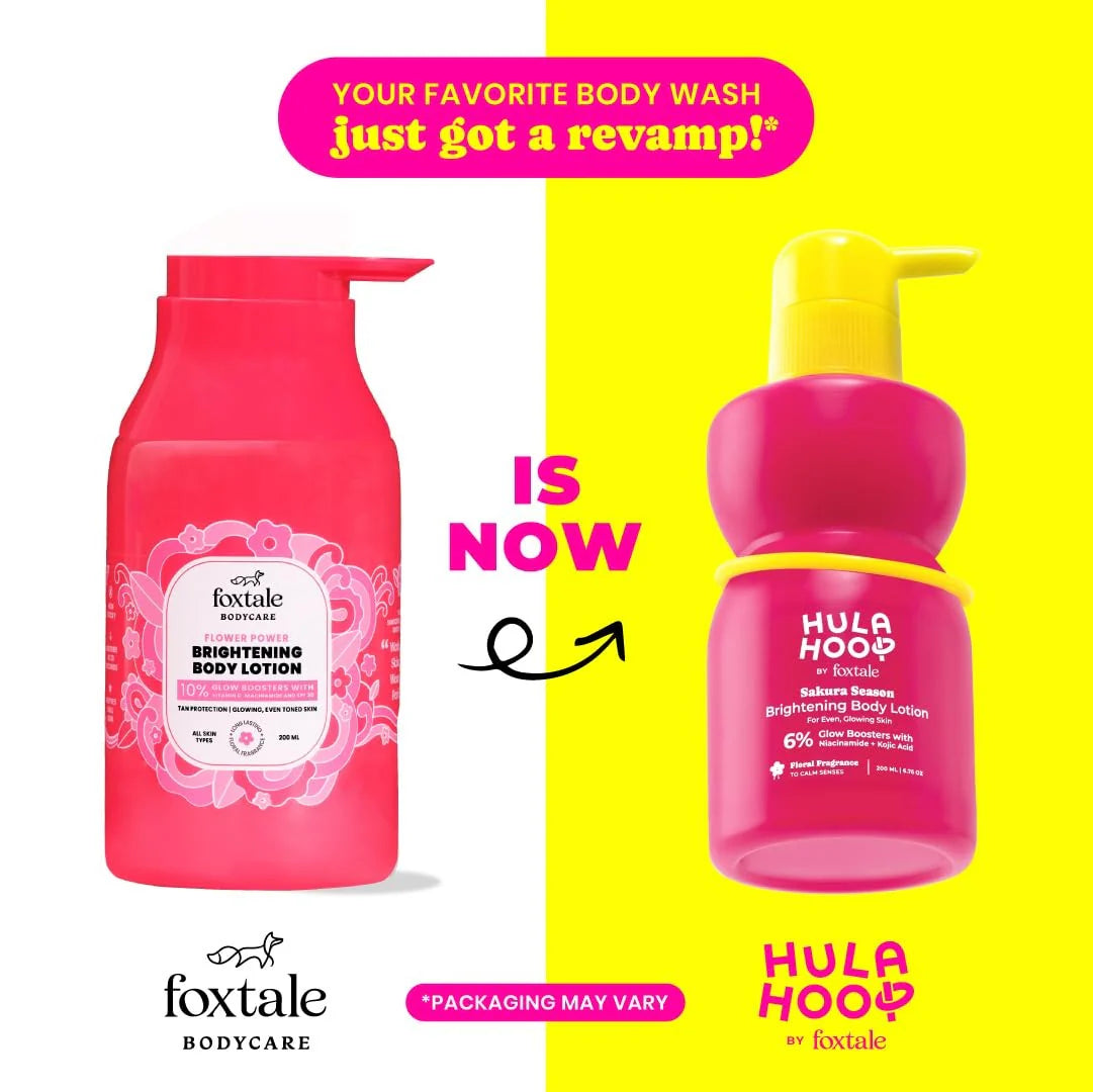 Foxtale Brightening Body Lotion SPF 30 With Niacinamide & Vitamin C Tan Protection & Glowing Skin - 200 ml