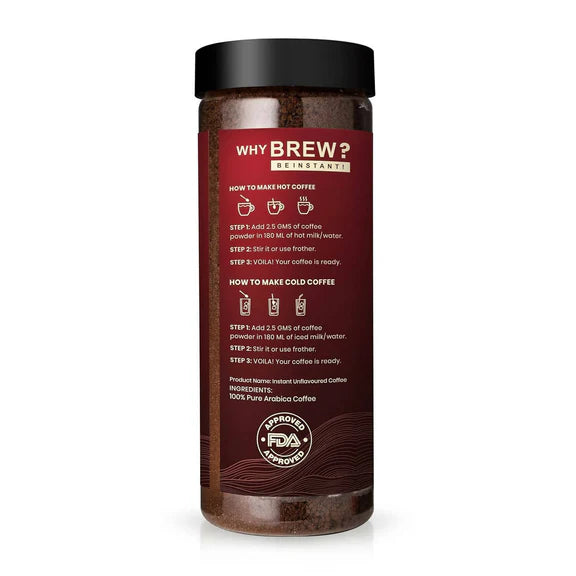 Bevzilla 100% Arabica Instant Classic Strong Coffee Powder - 200 gm