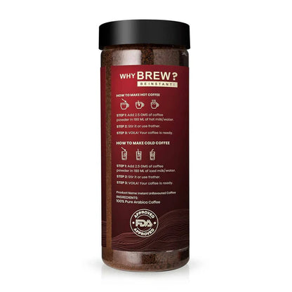 Bevzilla 100% Arabica Instant Classic Strong Coffee Powder - 200 gm