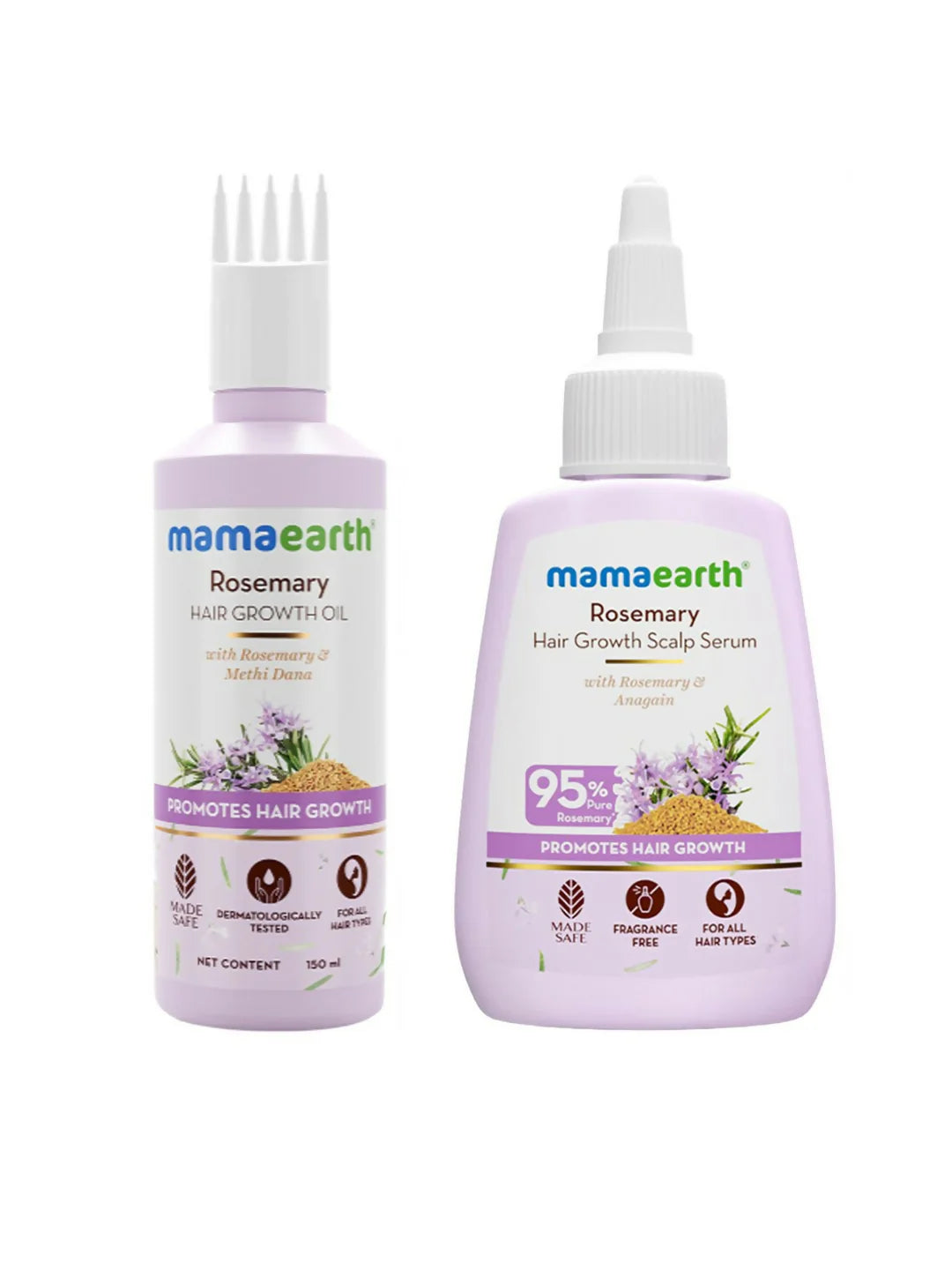 Mamaearth Rosemary Hair Growth Oil & Hair Growth Scalp Serum Combo