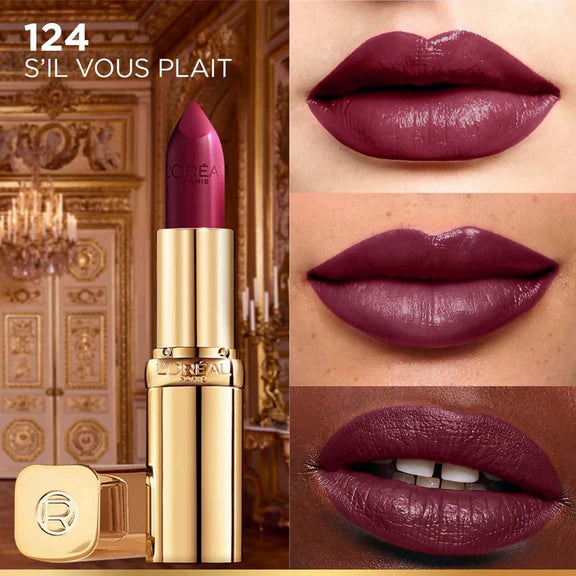 L'Oreal Paris Color Riche Satin Lipstick - 124 S'il Vous Plait - 4.3 gm