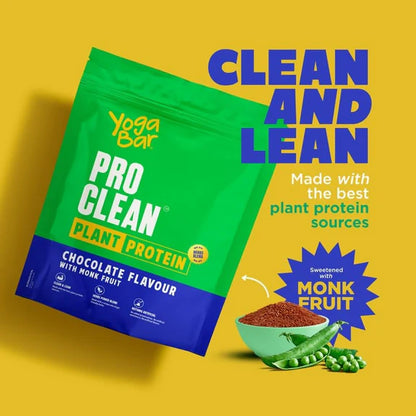 Yoga Bar Pro Clean Plant Protein Powder Chocolate Flavour & Unflavoured - combo