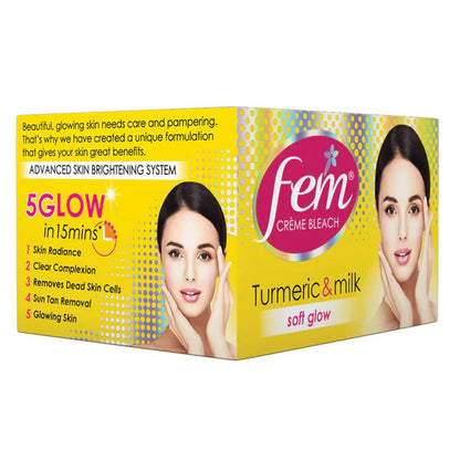 Fem Fairness (Turmeric&Milk) Creme Bleach - 24 gm