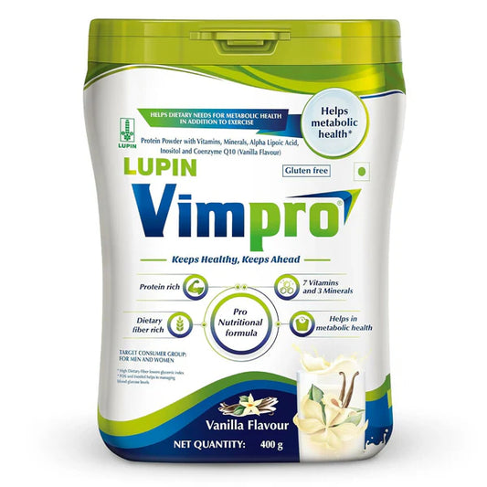 Lupin Vimpro Nutritional Vanilla Protein Powder - 400 gm