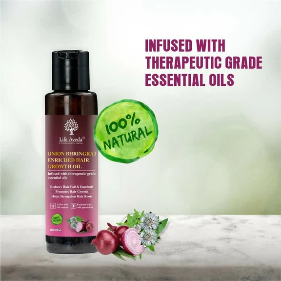 Life Aveda Onion Bhringraj Enriched Hair Growth Oil - 100 ml