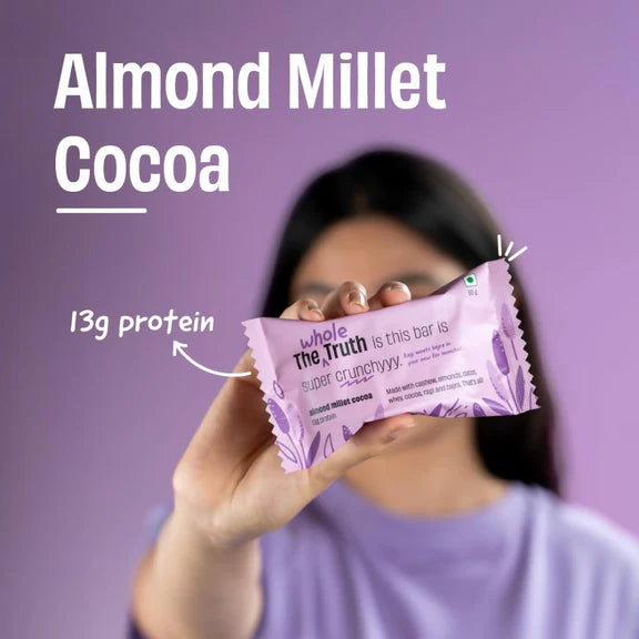 The Whole Truth Protein Bar - Almond Millet Cocoa - 55 gm
