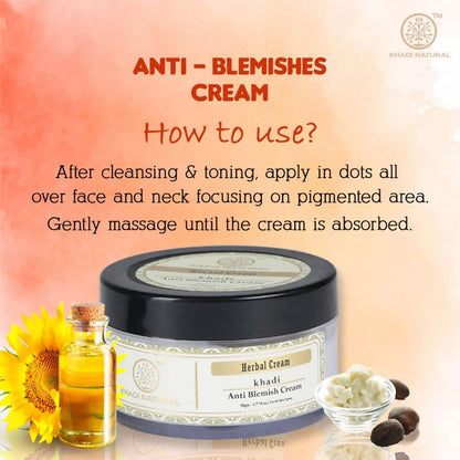 Khadi Natural Anti Blemish Herbal Cream - 50 gm