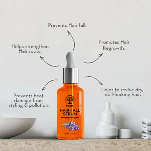 Ivory Natural Hair Fall Serum For Hair Fall & Soothes Scalp, For Men & Women - 50 ml
