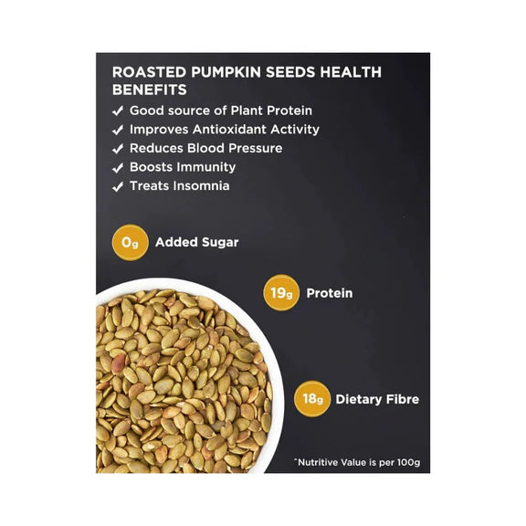 True Elements Roasted Pumpkin Seeds - 125 gm