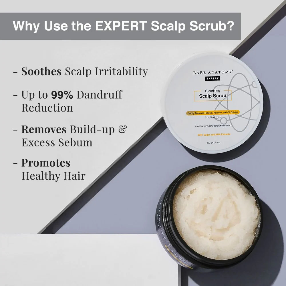 Bare Anatomy Expert Scalp Scrub & Anti Dandruff Shampoo Duo - combo